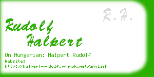 rudolf halpert business card